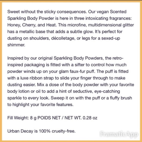 🆕URBAN DECAY🐝Honey Sparkling Body Powder - Picture 12 of 12